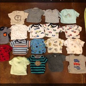 Lot of newborn boy onesies